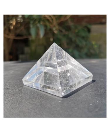 Natural Crystal Rough 40mm Natural Clear Quartz Crystal Stone Transparent Crystal Pyramid dingchi