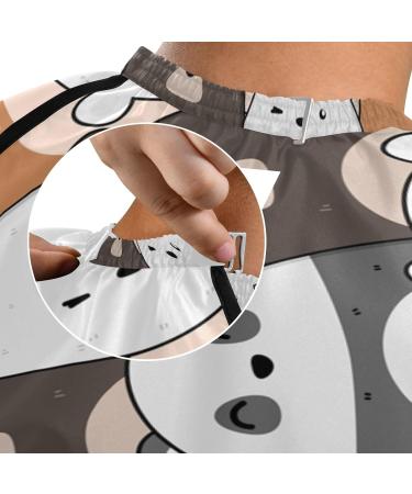 Waterproof Barber Cape - Kawaii Cartoon Teddy Bear Panda Polar & Grizzly Cheetah Haircut Bib for Men & Women | Unisex Hair Cutting Cape - Buy Online on GoSupps.com