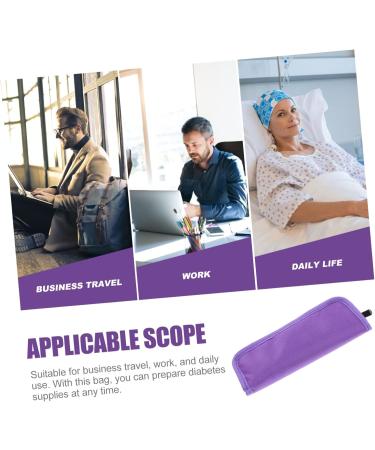 JEWEDECO Insulin Cooler Pack - Travel Storage Rack for Medications | Diabetic Insulin Cooler Case - Washable & Insulated | Purple 20x7cm - Buy Online on GoSupps.com