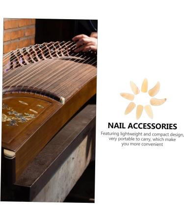 POPETPOP 8 Pcs Guzheng nail pieces Guzheng Tools instrument fake nails false nail tips Finger thumb picks Guzheng Nail Covers guitar nail picks portable child erhu musical instrument horns 3X1.2X0.1CM Light Yellow - Buy Online on GoSupps.com
