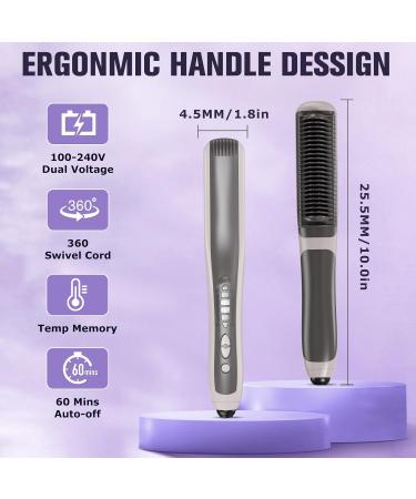 Hair Straightener Brush - Fast Heating Comb for All Hair Types | 5 Temperature Settings - Perfect Gift for Women - Buy Online on GoSupps.com