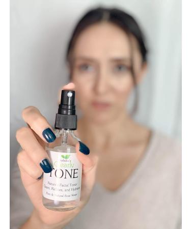 Clearly TONE Pure Rose Water Facial Toner Spray | Alcohol Free | Natural Rose Petal Water in a Glass Bottle | Made in USA - Buy Online on GoSupps.com
