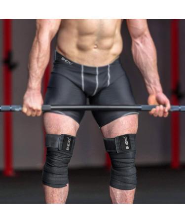 SHEIX Knee Wraps for Weightlifting-Professional Elastic Knee Support Strap for Unisex  Sleeve for Powerlifting Gym Fitness Leg Press Workout Squats Deadlift Training (Grey)  72 INCHES - Buy Online on GoSupps.com