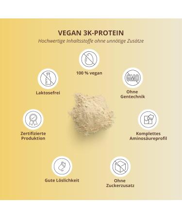 Vegan Protein Powder 1kg - Mango & Maracuja - 82% Plant-Based Protein - Gluten & Lactose-Free - Multi-Component Soy Pea & Sunflower Protein - Buy Online on GoSupps.com