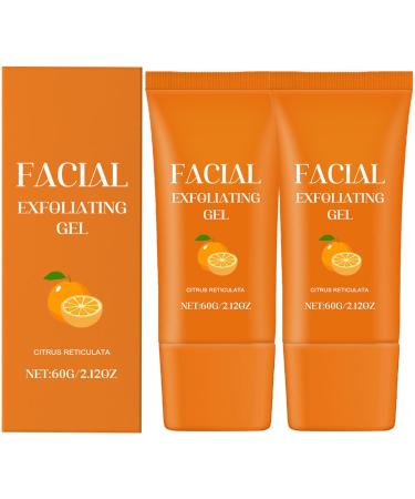 Dnyun Facial Exfoliating Gel Orange Facial Exfoliation Gel Face Hydrating Cleansing Gels Orange Exfoliating Moisturizing Face Gels (2pcs)