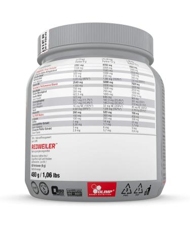Olimp Redweiler Pre Workout Booster - Muscle Pump L-Arginine & Beta-Alanine Orange Flavor 480g | Boost Energy & Performance - Buy Online on GoSupps.com