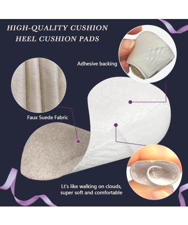 Heel Pads for Women | Gel Heel Inserts & Grips | Comfort & Pain Relief for Loose Shoes (4 Pairs) - 2 Beige + 2 Black - Buy Online on GoSupps.com