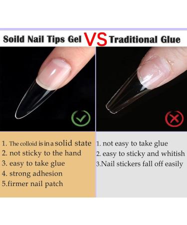 Solid Nail Tips Gel for Professional Nail Extensions - 5g x 2 | High-Quality Nail Art Gel Paint & Glue - Buy Online on GoSupps.com