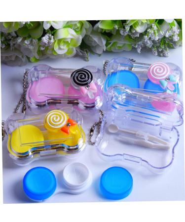 Solustrie Contact Lens Container with Makeup Mirror - Portable Lens Holder for Outdoor Use | Travel-Friendly Plastic Case - Buy Online on GoSupps.com
