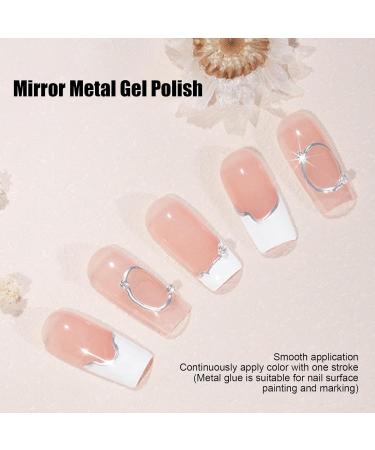 1/4 Mirror-Finish Gel Chrome Nail Powder - UV Gel Nail Polish for DIY Nail Art | Reflective Soak-Off Chrome Powder 10g - Buy Online on GoSupps.com