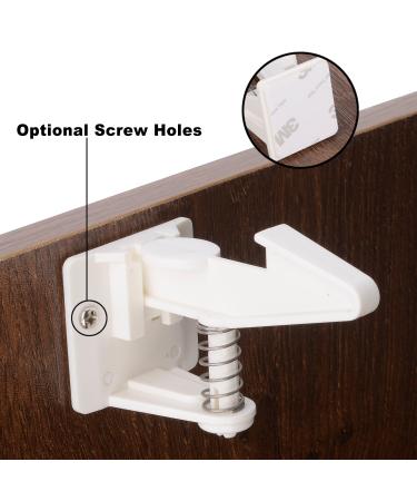 Child Safety Cabinet Locks - 12 Pack Baby Proofing Latches for Drawers & Cupboards - Easy Adhesive Installation - No Tools Needed (White) - Buy Online on GoSupps.com