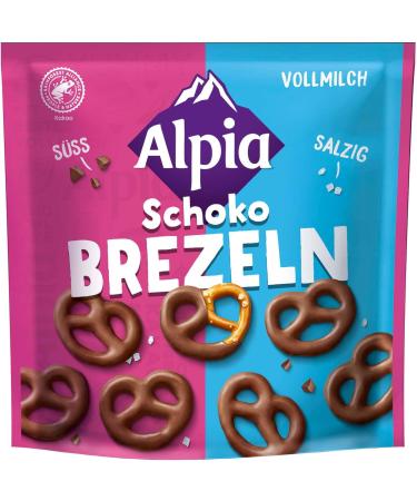 Alpia Pack of 4 whole milk chocolate pretzels 140 g of salty alkaline pastry with whole milk chocolate + gourmet Italian polpa 400 g - Buy Online on GoSupps.com