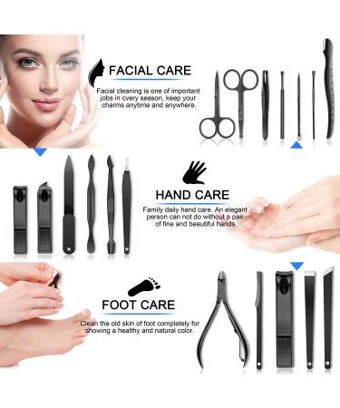 2022 Update: Kisider Professional Manicure Set - 18pc Stainless Steel Nail Clippers & Pedicure Kit for Men and Women - Sharp & Durable Grooming Tools - Black - Buy Online on GoSupps.com