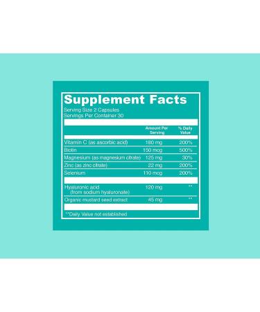 Vital Proteins Hyaluronic Acid Supplement with Biotin, Vitamin C - 60 Capsules - Buy Online on GoSupps.com
