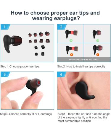 Beatiiwin Sleeping Earplugs - Super Soft Reusable Silicone for Noise Reduction | 32 dB Earplugs for Sleep Snoring Concerts & Work - Buy Online on GoSupps.com
