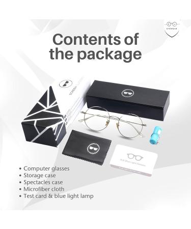 Buy LC Eyewear Blow Light Filter Glasses for Men & Women - Super Light Anti-Fatigue Computer & Gaming Goggles - Prescription-Free Zilver - Buy Online on GoSupps.com