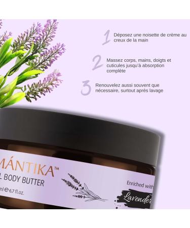 SEAMANTIKA - Beurre Corporel Min ral la Lavande - Hydratation Intense et Apaisante - pour Peaux S ches Sensibles - Enrichi en Beurre de Karit - Sans Parab nes Sulfates Huiles min rales - 250 ml - Buy Online on GoSupps.com
