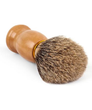 QSHAVE 100% Pure Badger Hair Shaving Brush Handmade with Real Wood Base - Ideal for Wet Shave, Safety Razor, Double Edge Razor - Buy Online on GoSupps.com