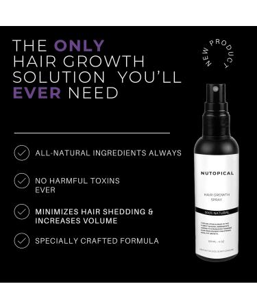 Hair Growth Spray for Thinning Hair - Regrowth Treatment for Men & Women with Castor Rosemary & Argan Oil - Strengthens & Thickens - Made in USA - 4 Fl Oz - Buy Online on GoSupps.com