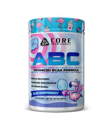 Core Nutritionals ABC Advanced BCAA Supplement | Amino Acid Recovery Blend | with Glutamine Beta Alanine Citrulline Malate | 20 Servings (Blue Raspberry)