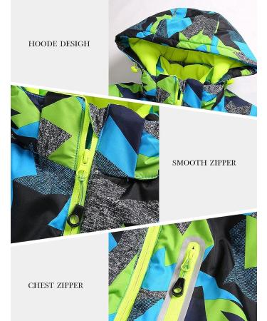 WOWULOVELY Boy's Ski Jacket and Pants Set - Insulated, Windproof & Waterproof - Size 8 - Buy Online on GoSupps.com