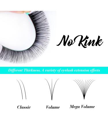 Premium Silk 0.03 D Curl Eyelash Extensions 13-20mm Individual Lashes - Soft Matte Dark Professional Eye Extension Supplies - Buy Online on GoSupps.com