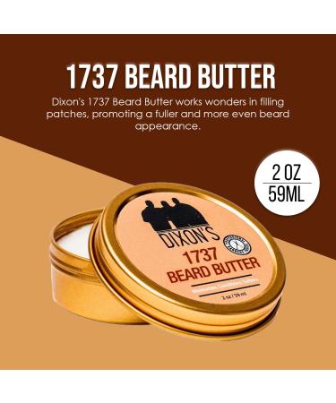 Dixon's 1737 Beard Butter - Natural Moisturizing Balm for Beard Care Patches Filling & Dry Beard Solution - Paraben & Sulfate-Free (2oz - Buy Online on GoSupps.com