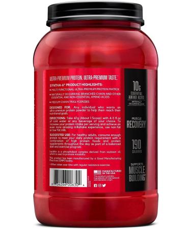 BSN Syntha 6 Whey Protein Powder | High Protein Whey Protein Concentrate Whey Protein isolate Milk Protein Isolate & Micellar Casein | 22g Protein 10g EAAs Essential Amino Acids | 2.91LB 28 Servings (Cookies & Cream) Cookies & Cream 1.32 kg (Pack of 1) - Buy Online on GoSupps.com