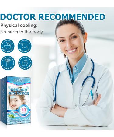 Cool Plaster Gel Packs - 20 Cooling Compresses for Fever Migraines & Heat Relief | Instant Cold Therapy for Adults & Kids - Buy Online on GoSupps.com