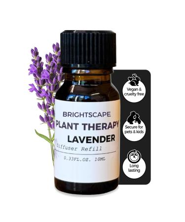 Brightscape Lavender Fragrance Oil for Waterless Diffusers - 0.33 fl oz - Long Lasting Luxurious Lavender Essential Oil Blend