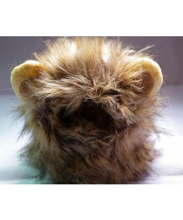 Yunt Pet Costume Lion Mane Wig for Dog Cat Christmas Xmas Santa Halloween Clothes Festival Fancy Dress up with Ears As Shown in Image - Buy Online on GoSupps.com