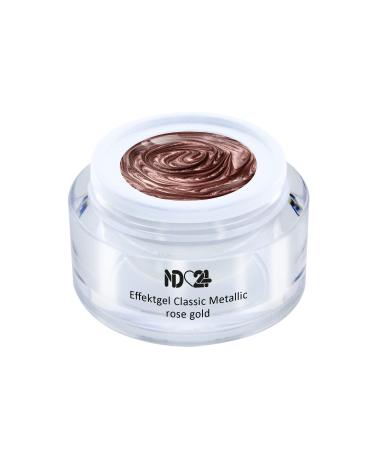 Uv Led Effect Gel Classic Metallic Rose Gold - Pink - Studio Quality - Made In Germany - 5ml