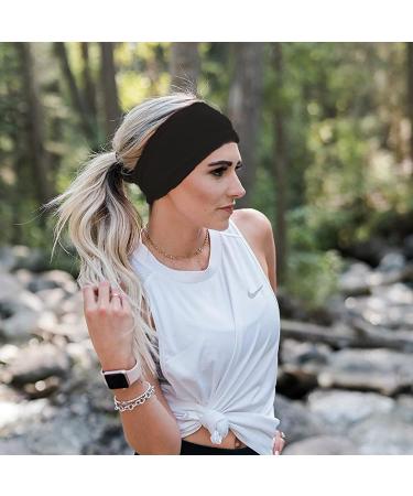 Women's Wide Headbands 3 Pack - Non Slip Sweat Wicking Hair Bands for Yoga & Exercise - Buy Online on GoSupps.com