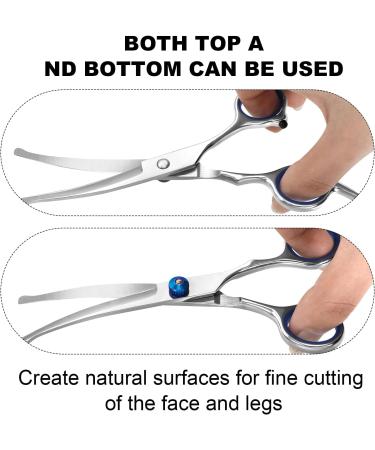 Professional Curved Dog & Cat Grooming Scissors Set - Fur Shears Thinning & Hair Cutting Tools for Pets | International Shipping Available - Buy Online on GoSupps.com