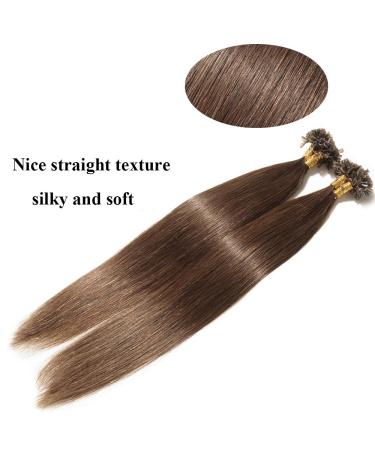 SEGO SONNGING 100% Remy Human Hair Extensions - 200 Keratin U-Tip Strands Medium Brown #4-1 50 cm (100 g) - International Shipping Available - Buy Online on GoSupps.com