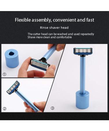 Desikixudy Classic 6-Blade Manual Razor | 3D Rotating Barber Shaving Razor - Black | International Shipping Available - Buy Online on GoSupps.com