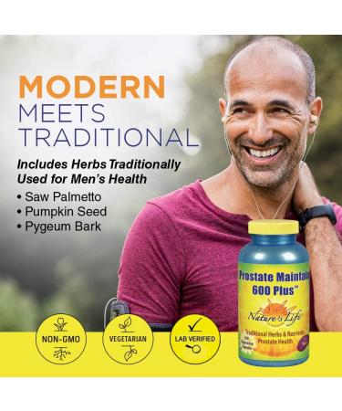 Nature's Life Prostate Maintain 600 - 250 Vegetarian Capsules for Optimal Health - Buy Online on GoSupps.com