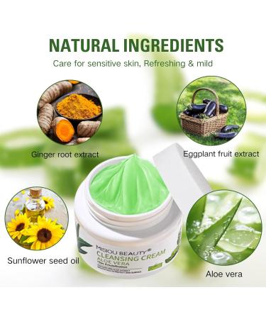 Aloe Vera Cleansing Balm Makeup Remover Balm For Sensitive Skin Face Cleanser To Waterproof Makeup Clean And Clear Cleanser Travel Size Makeup Remover For Eye Lip Face And Body 27g - Buy Online on GoSupps.com