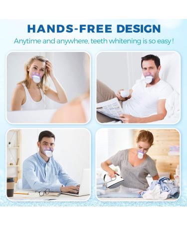 SINORIKO Teeth Whitening Kit - 6X LED Light, Fast 10 Min Results, 3 Whitening Gels, Remineralizing Gel, Home Teeth Whitener - Buy Online on GoSupps.com