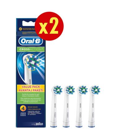Braun Oral-B CrossAction 3-in-1 Toothbrush Heads (8 Count) - Oral-B - Buy Online on GoSupps.com