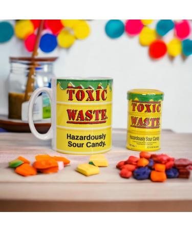 Toxic Waster Hazardously Sour Candy Ceramic Mug & Sour Candies 42g Xmas Gift PK - Buy Online on GoSupps.com