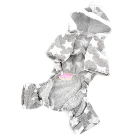 Zunea Small Dog Pyjamas Jumpsuit Puppy Hoodie Coat Clothes for Dogs Girl Boy Winter Warm Pajamas Outfits Overall Jumper Soft Pet Apparel Gray S (Pls Check the Size of Chest and Back Before Order) S (Pack of 1) Grey - Buy Online on GoSupps.com