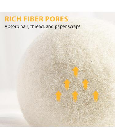 Nchdewui 6 Pieces Dryer Balls Wool Dryer Balls for Fabric Softening Reduce Drying Time Noise Static-Cling & Wrinkles With No Bad Odor - Buy Online on GoSupps.com