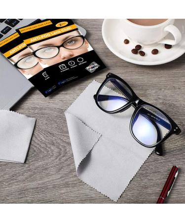 Anti-Fog Microfiber Lens Cloth (2 Pack) | Reusable Cleaning Cloth for Eyeglasses Lenses & Screens - 300 Uses - Buy Online on GoSupps.com