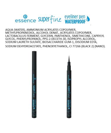 Essence 5-Pack Waterproof Black Eyeliner Pen Set - Longlasting & Pigmented Formula - Felt Tip Applicator - Paraben & Cruelty Free - Buy Online on GoSupps.com