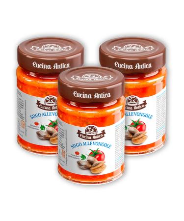 Cucina Antica - Sauce aux Palourdes Rouges - 3 Pots de 190 g