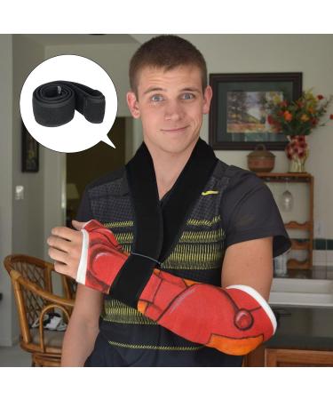 Adjustable Arm Sling for Elbow | One Size Fits All for Men, Women, Adults & Kids | Shoulder Support | Black - Buy Online on GoSupps.com
