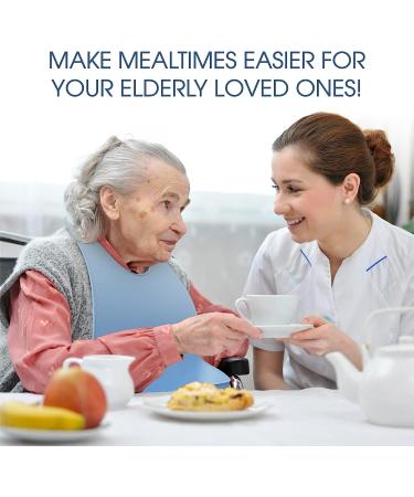 MARS WELLNESS Adult Bibs for Elderly - Easy to Clean Silicone Bibs with Button Closure - Buy Online on GoSupps.com