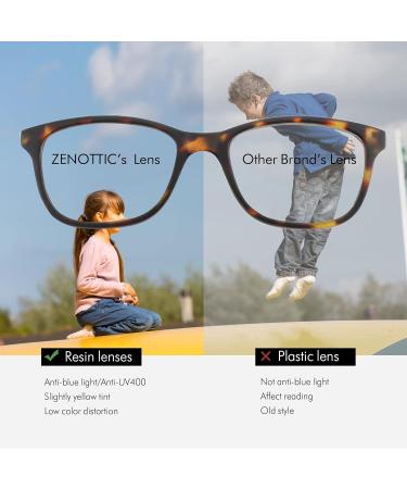 ZENOTTIC Kids Blue Light Blocking Glasses - Anti Glare Lens, Lightweight Frame - Boys & Girls Tortoise - Buy Online on GoSupps.com