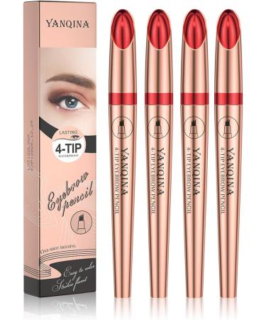 4 Pcs Eyebrow Microblading Pen VolksRose Eyebrow Pencil with an Upgrade Micro-Fork Tip Applicator Waterproof Microblading Pen for Eyebrows Microblading Pencil for Natural Looking Brows Makeup - Buy Online on GoSupps.com